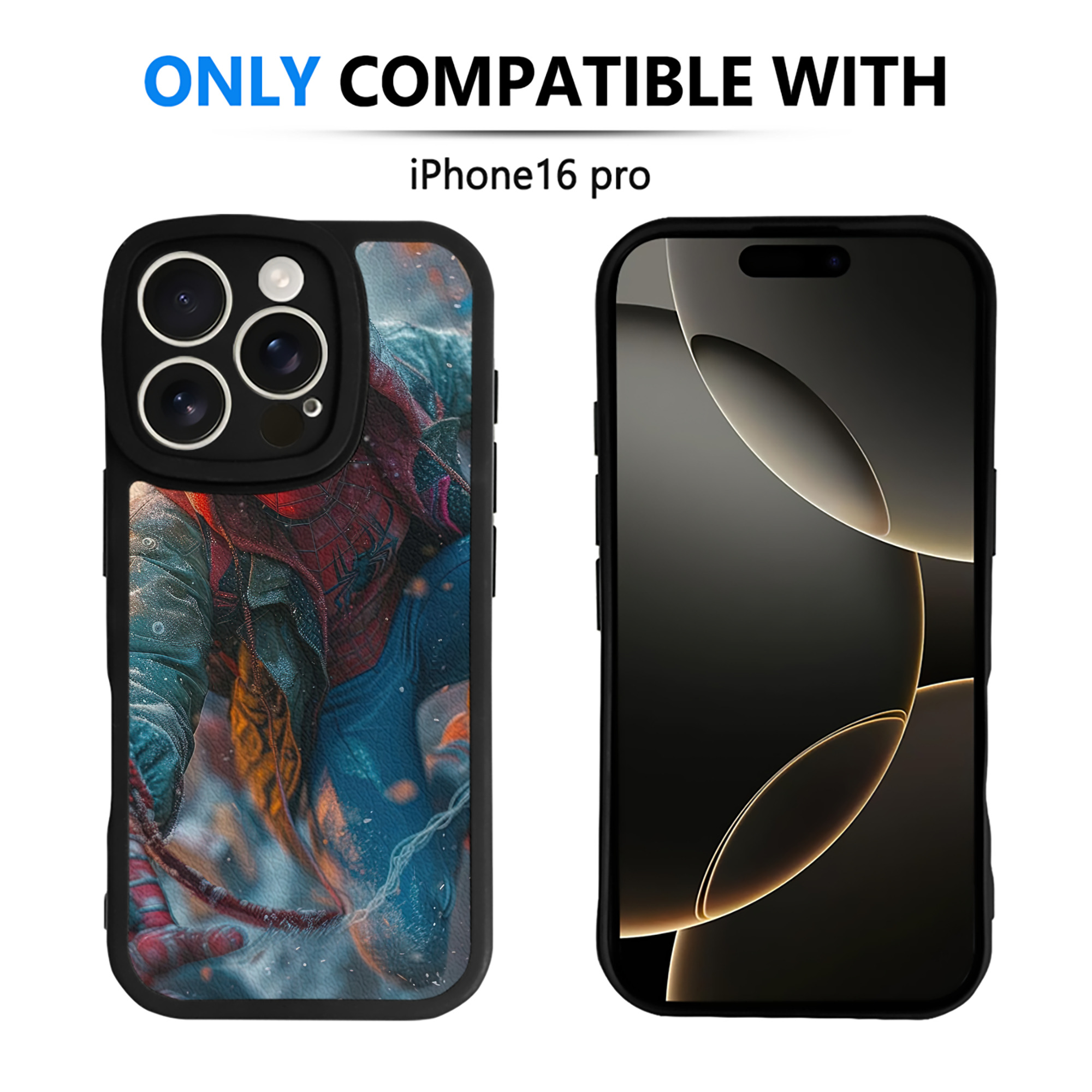 Spider Man スパイダーマン 【iPhone 16シリーズ対応】シリコンスマホケース（レザー調） 材質：シリコン